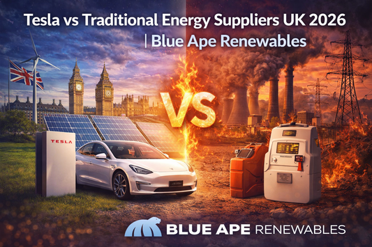 Tesla vs Traditional Energy Suppliers UK 2026 | Blue Ape Renewables