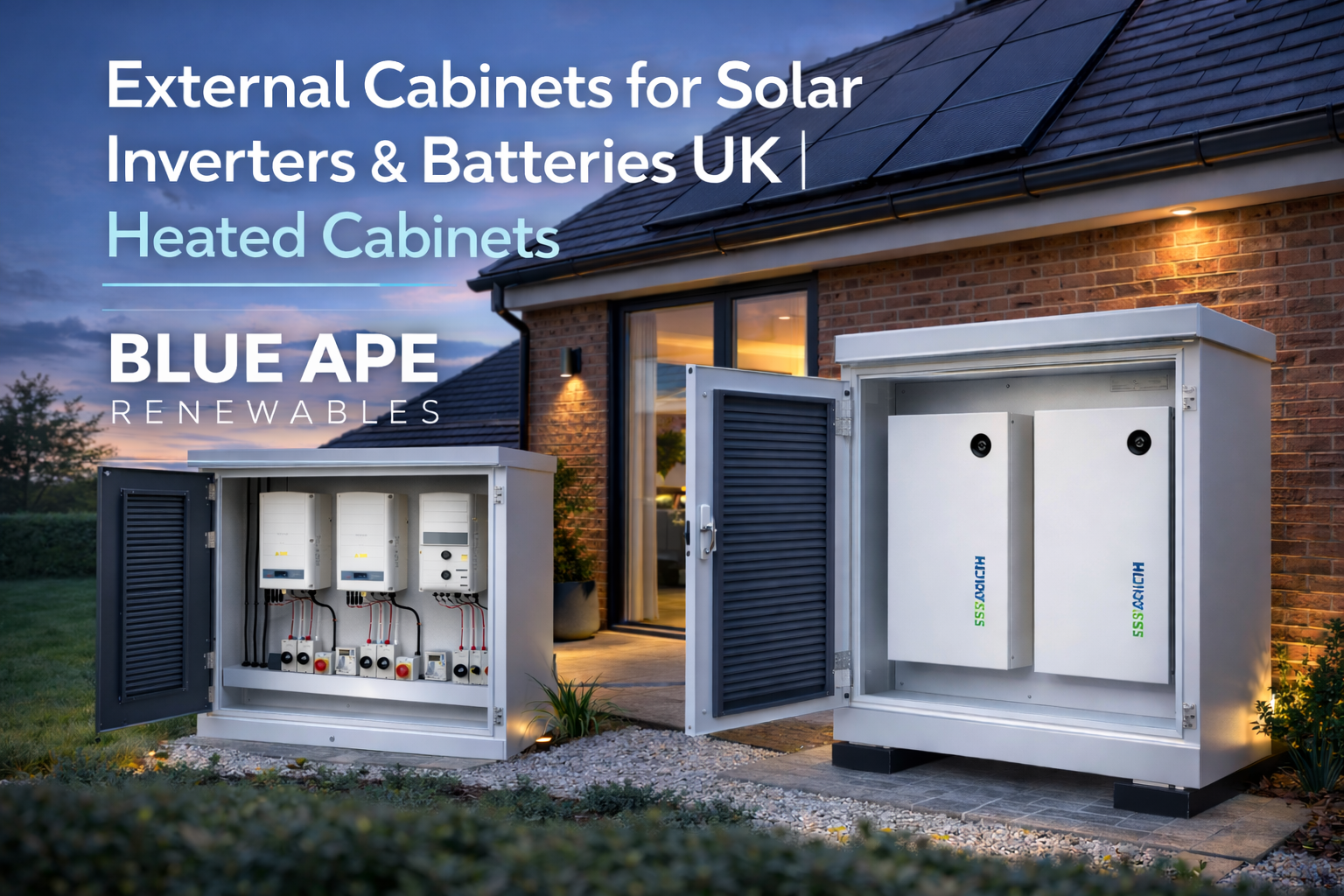 External Cabinets for Solar Inverters & Batteries UK | Heated Cabinets | Blue Ape Renewables