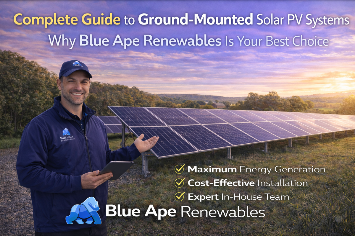 Complete Guide to Ground-Mounted Solar PV Systems – Why Blue Ape Renewables is Your Best Choice