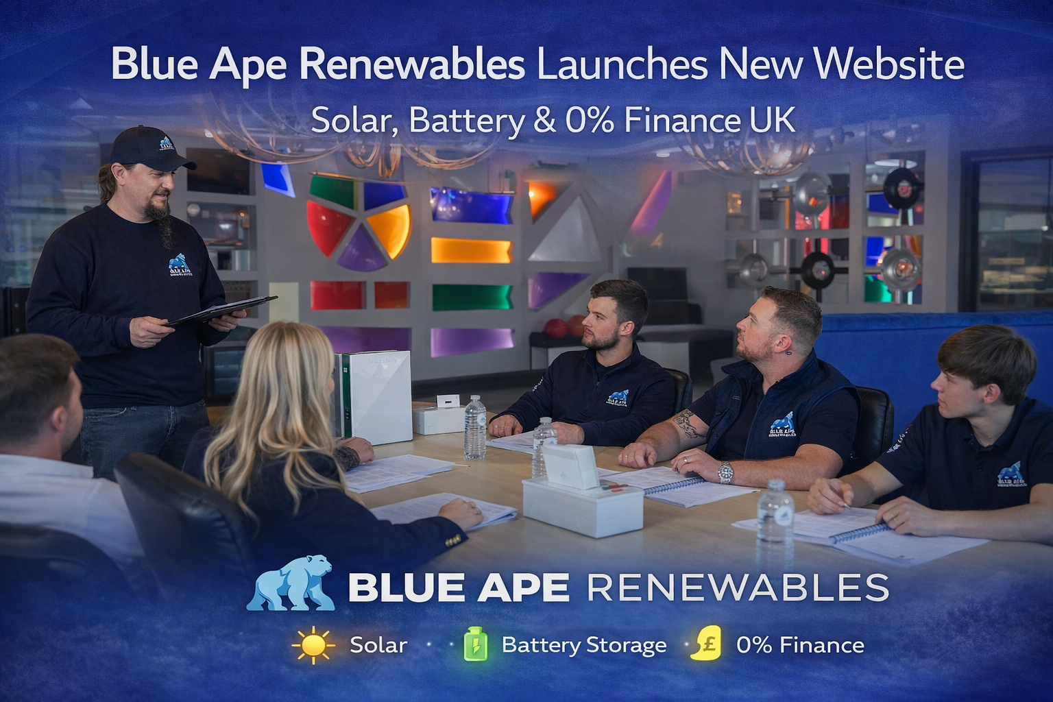 Blue Ape Renewables Launches New Website | Solar, Battery & 0% Finance UK