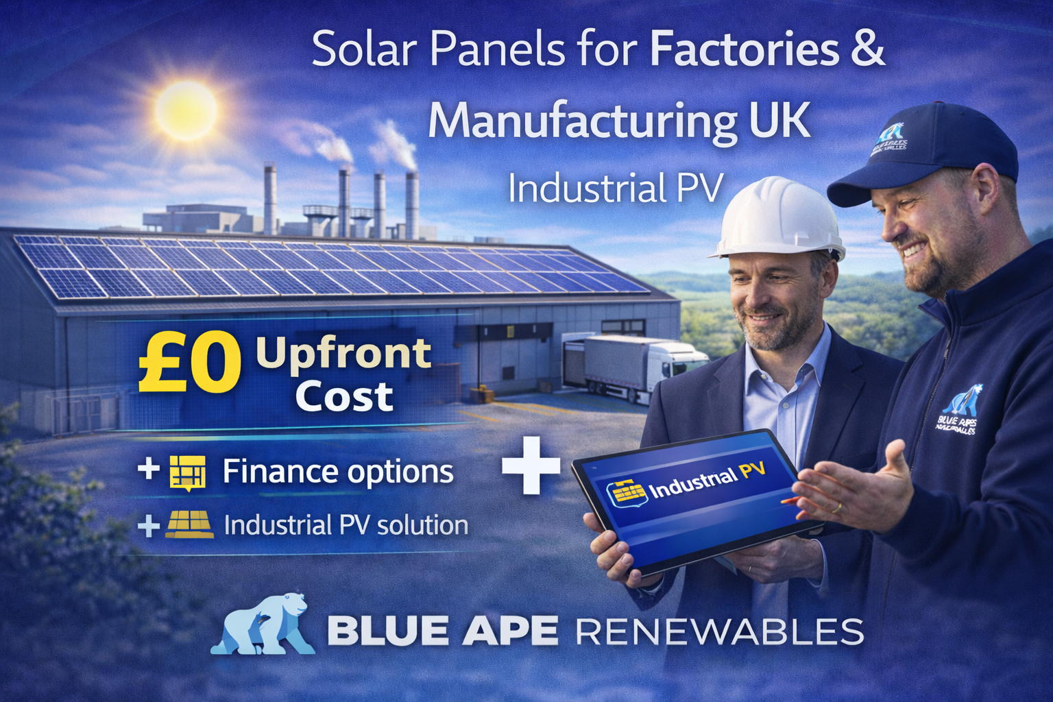 Solar Panels for Factories & Manufacturing UK | Industrial PV | Blue Ape