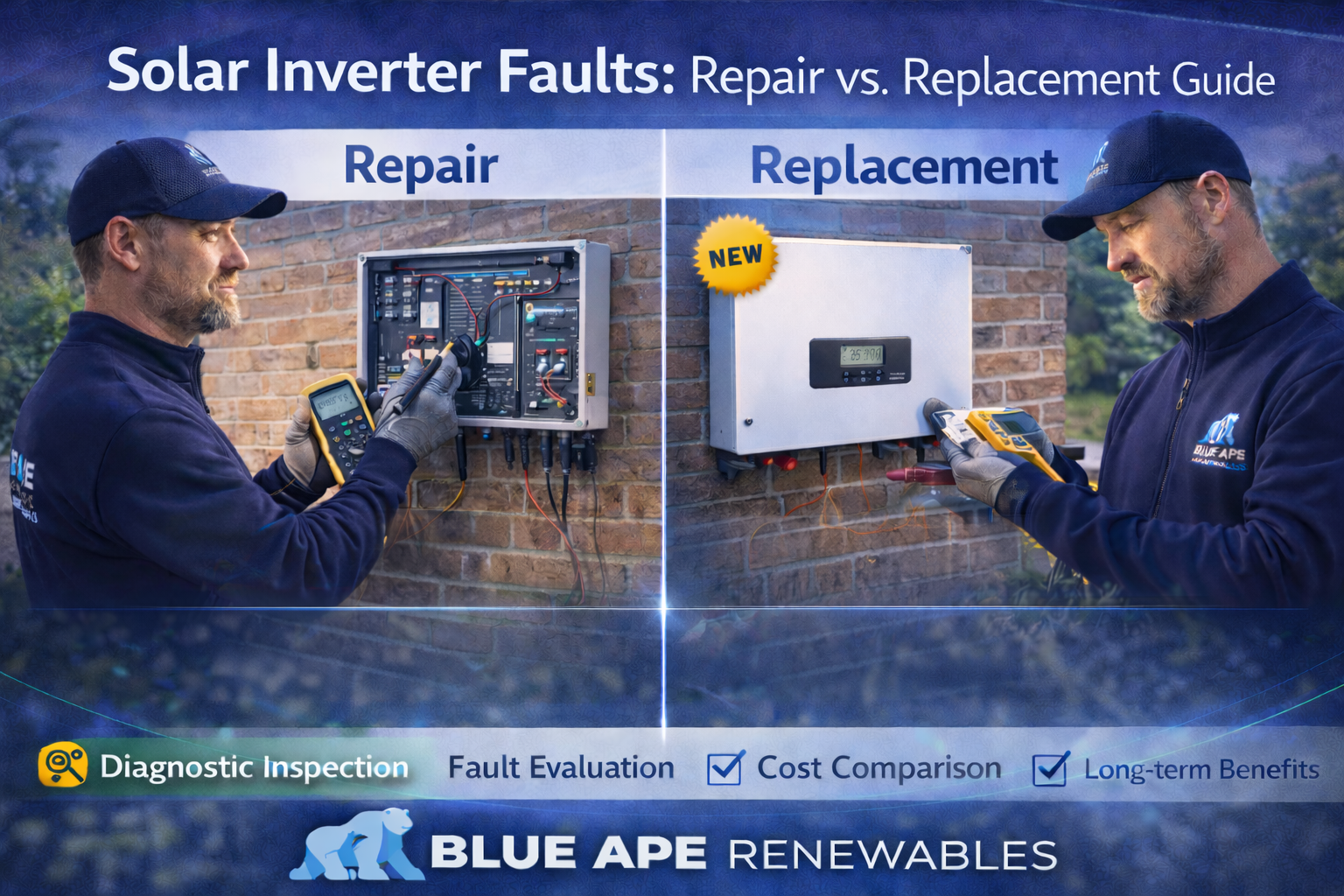 Solar Inverter Faults: Repair vs. Replacement Guide | Blue Ape