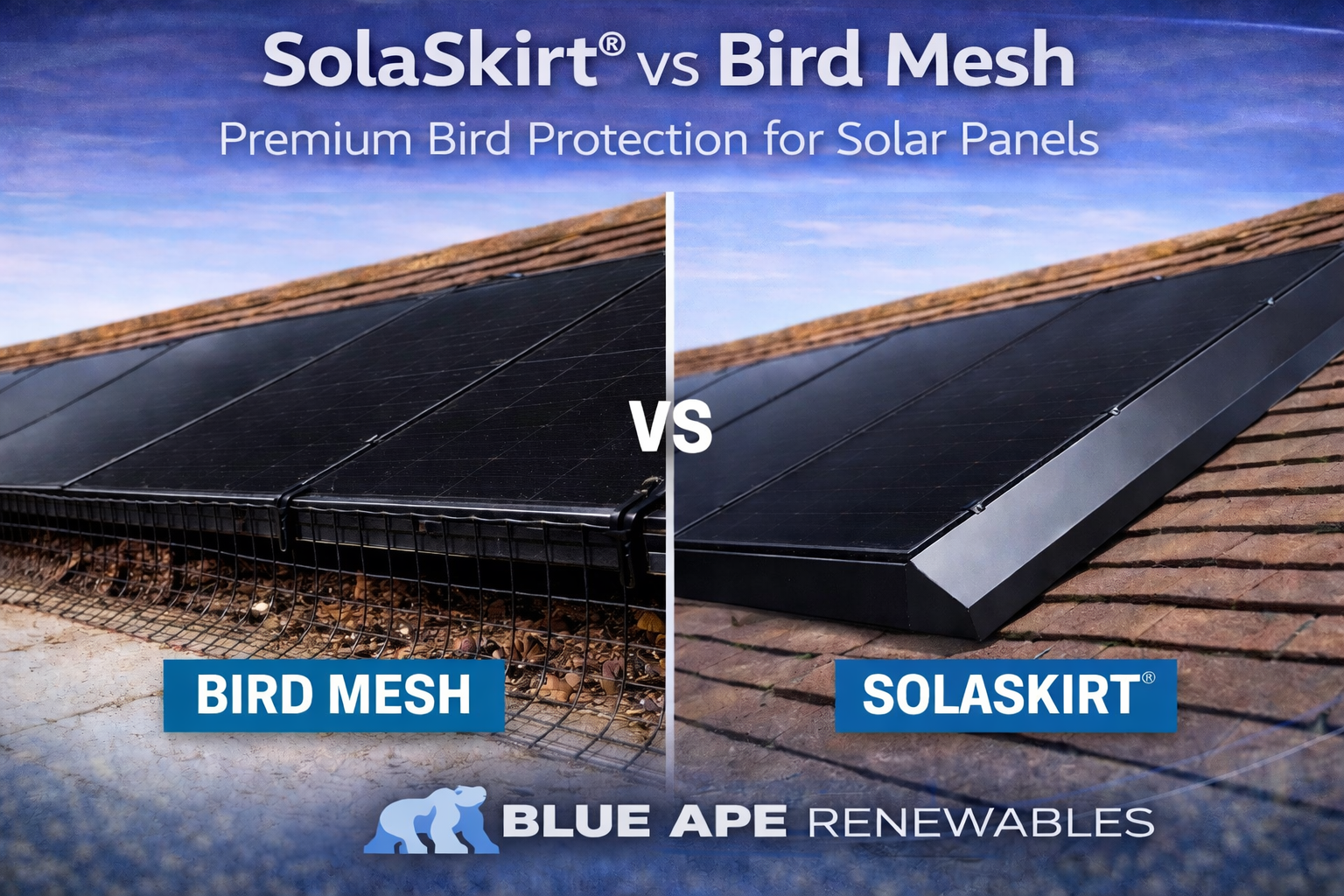 SolaSkirts vs. Bird Mesh: Premium Bird Protection for UK Solar Panels