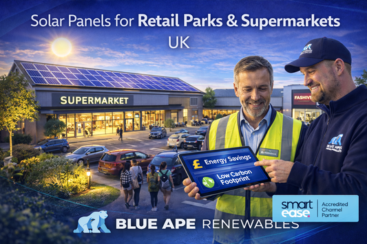 Solar Panels for Retail Parks & Supermarkets UK | Blue Ape