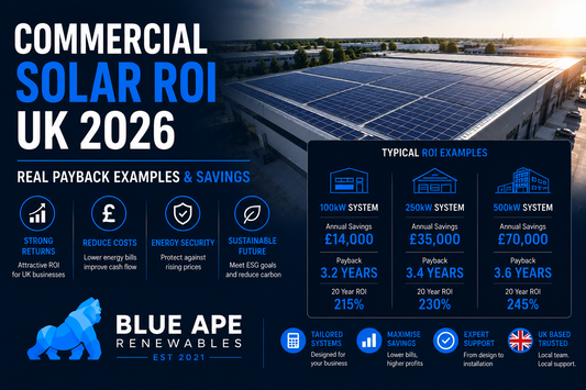 Commercial Solar ROI UK 2026: Real Payback Examples & Savings