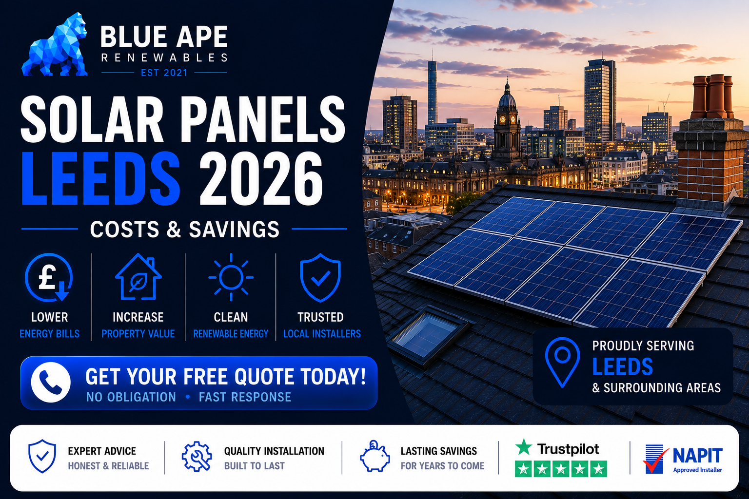 Solar Panel Installation Leeds 2026: Costs & Energy Savings