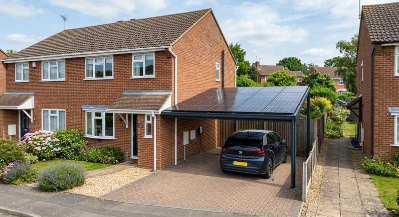 Blue Ape solar carport installation