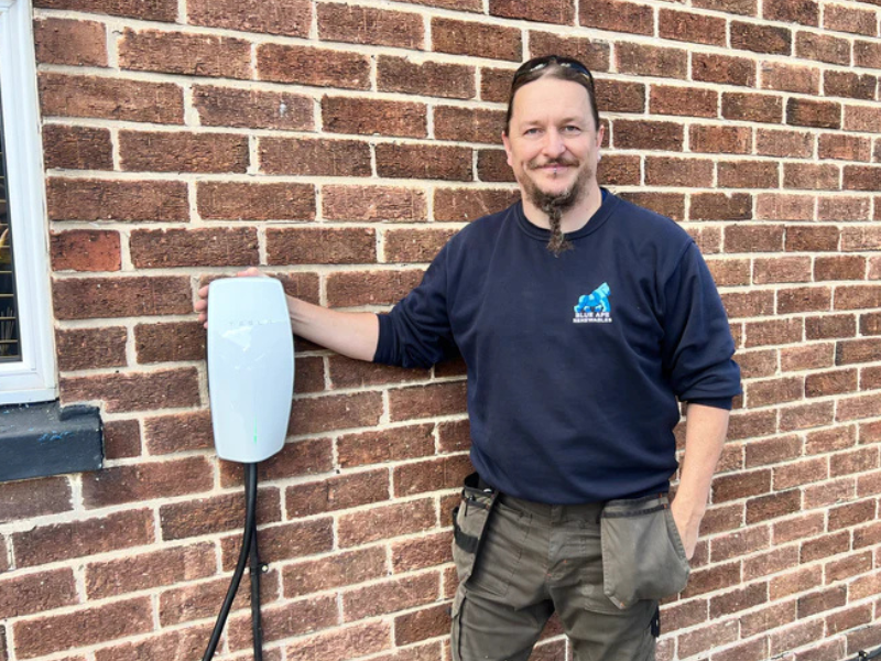 Home EV charger installation by Blue Ape Renewables