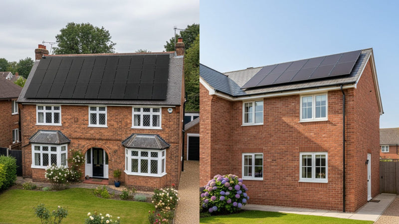 Solar panel installation on UK home
